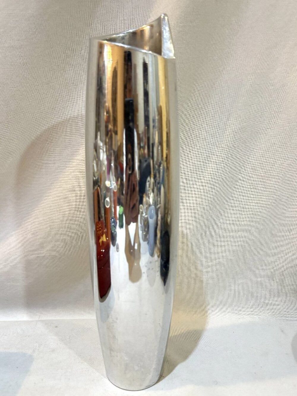 Nambe Metal ALLOY Vase Vintage 1998 No. 6191 Designed by Karim Rashid